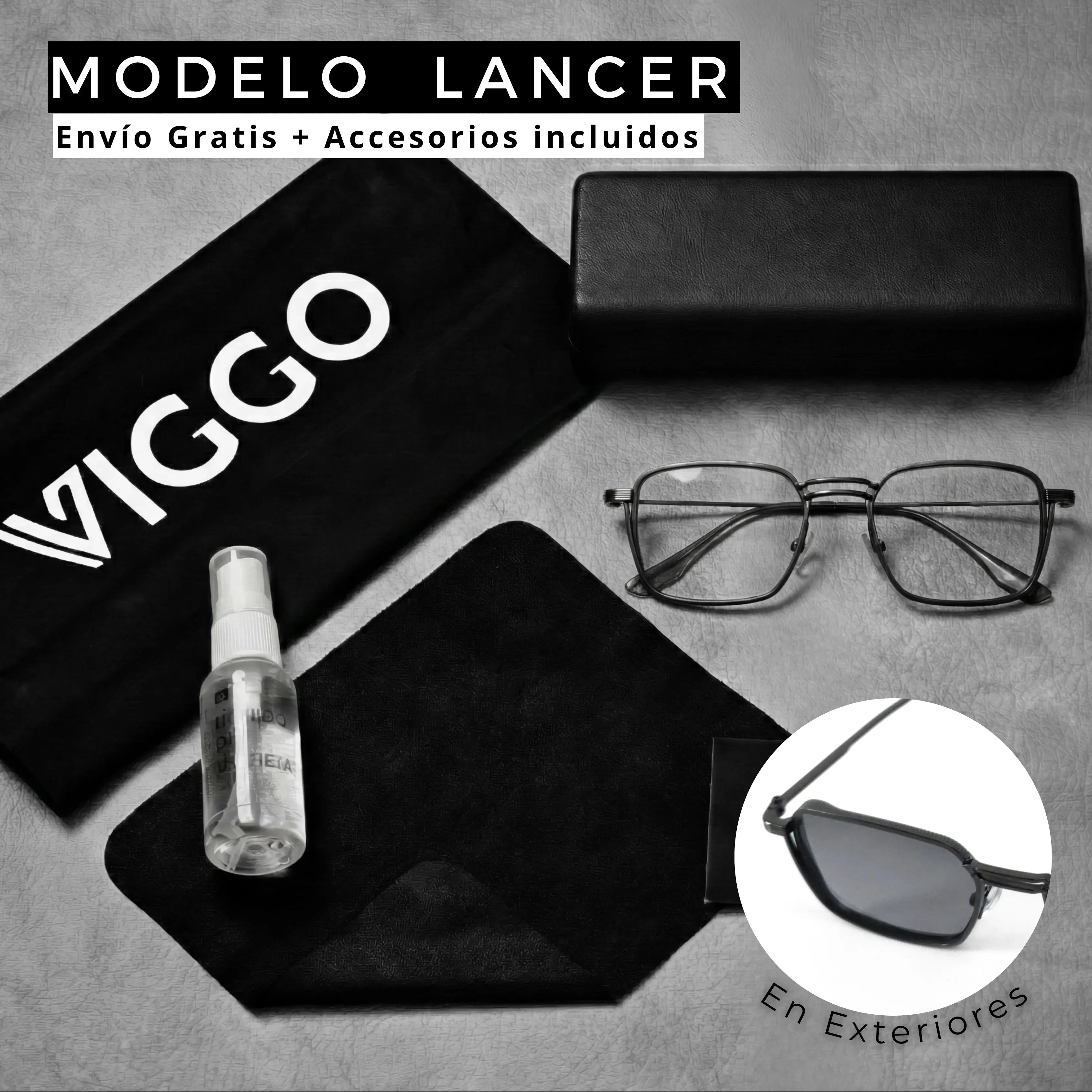 Gafa Lancer + Fotocromatico + Blue Protect + uv400 + Accesorios + Garantía 01 año - Modelo PREMIUM