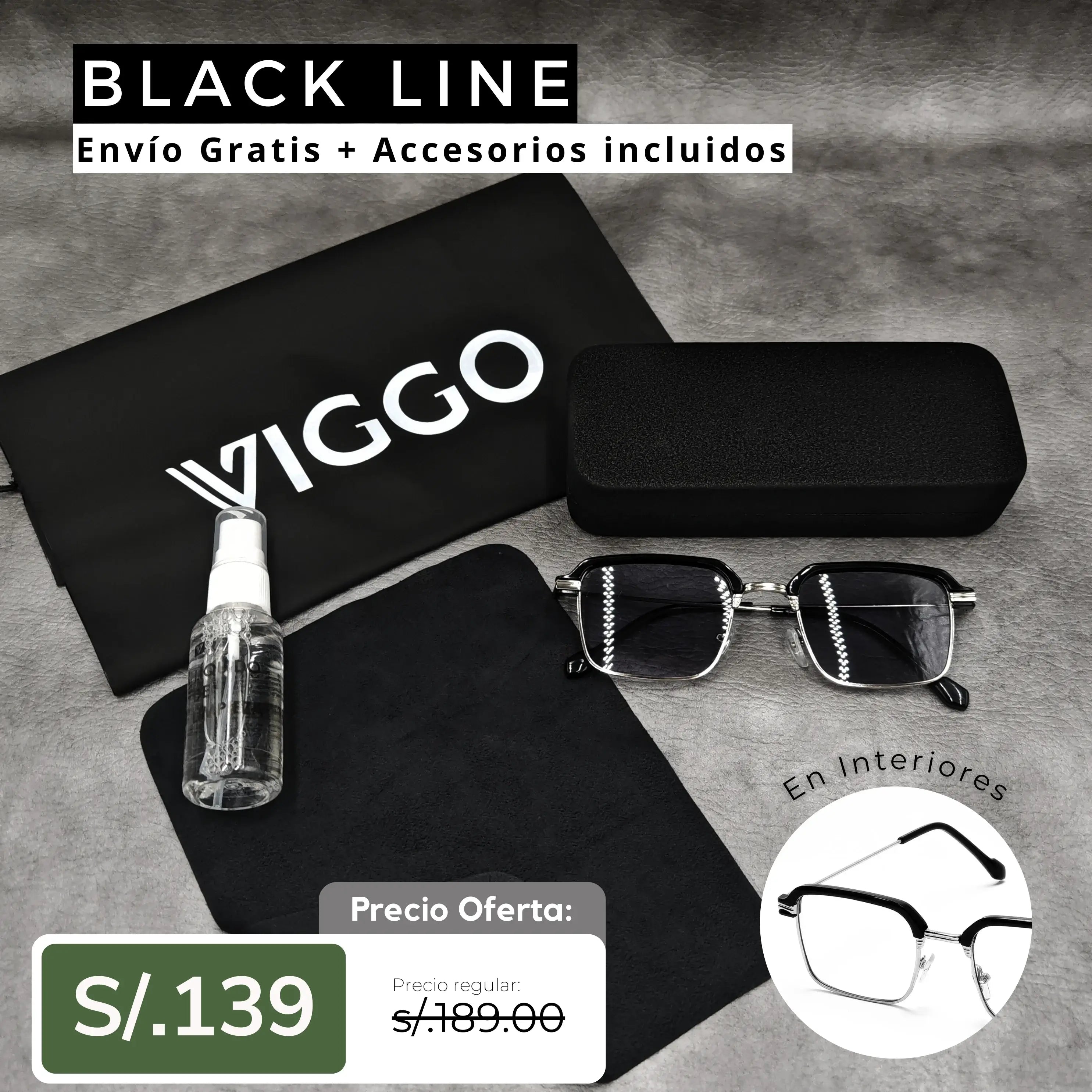 Gafas + Lunas Fotocromaticas + Blue Protect + uv400 + Accesorios + Garantía 01 año Modelo Black Line