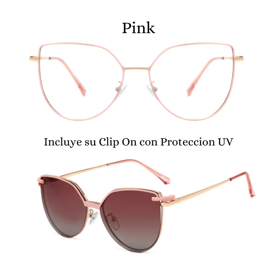 Rosy Gleam - Gafa 2 en 1 para Dama con Blue Protect